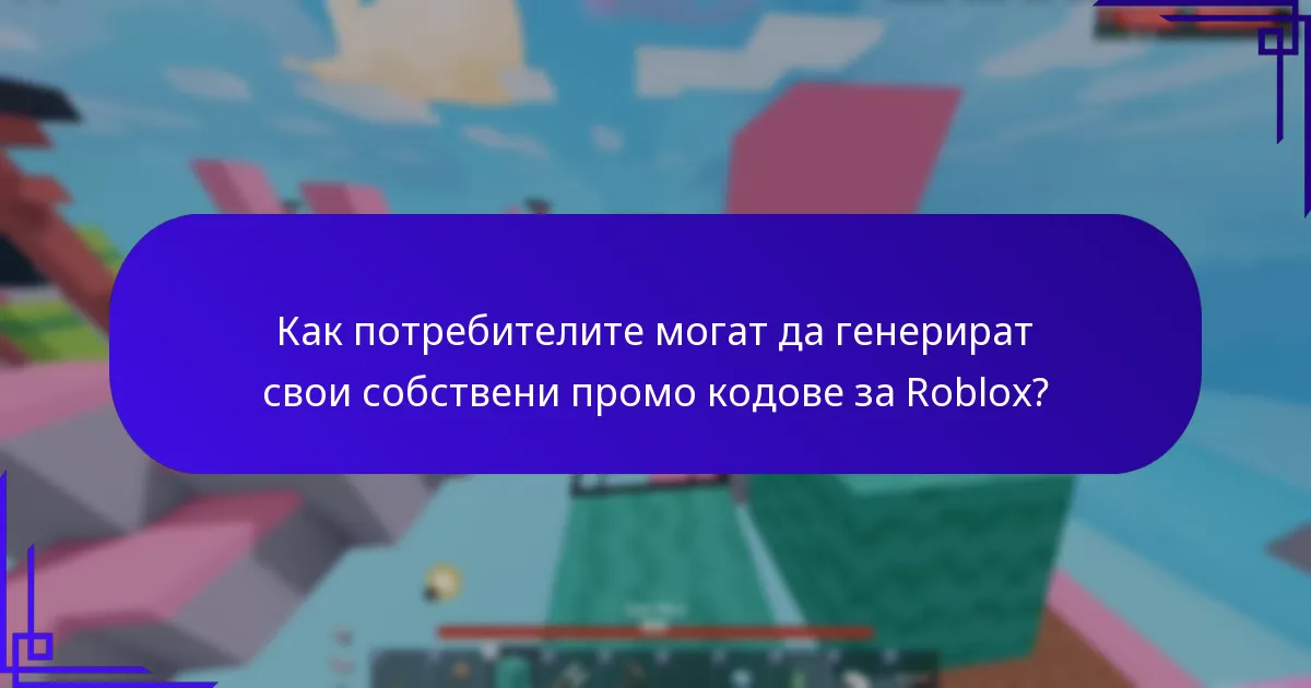 Как потребителите могат да генерират свои собствени промо кодове за Roblox?